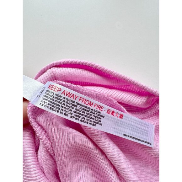 Urban Outfitters OUT FROM UNDER Willow Pink Ribbed Jersey Bodysuit, Size XS - Picture 14 of 15